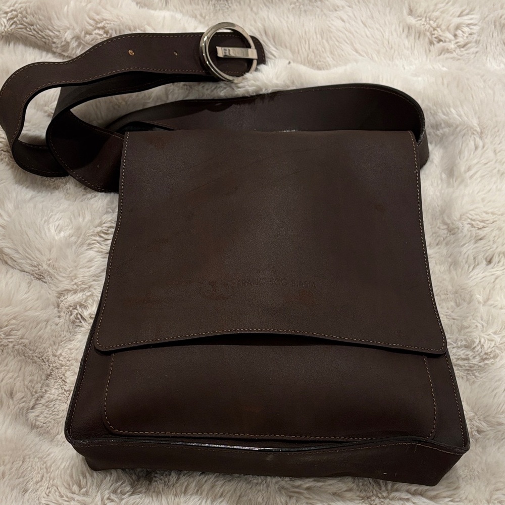 Francesco Biasia Elegant Brown Leather Crossbody
